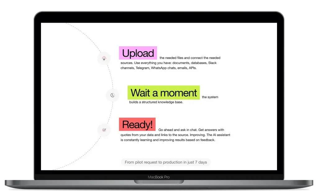 WislaSearch in three steps - upload sources, build the knowledge base, ask and get cited answers