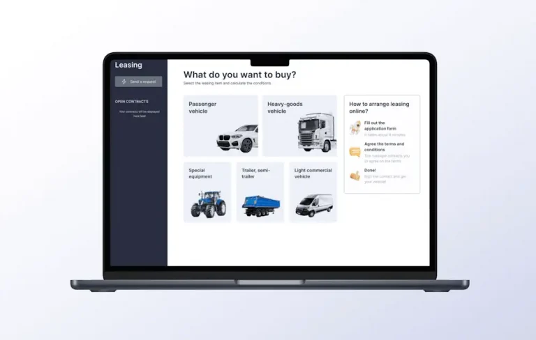 Online application for leasing