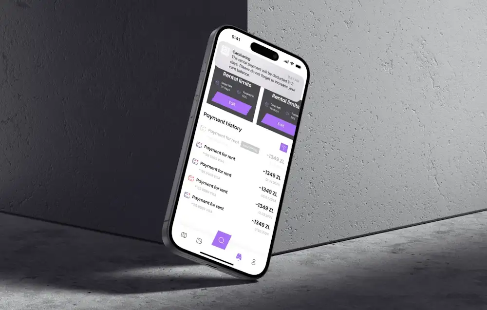 Ensuring timely payments Carsharing PWA